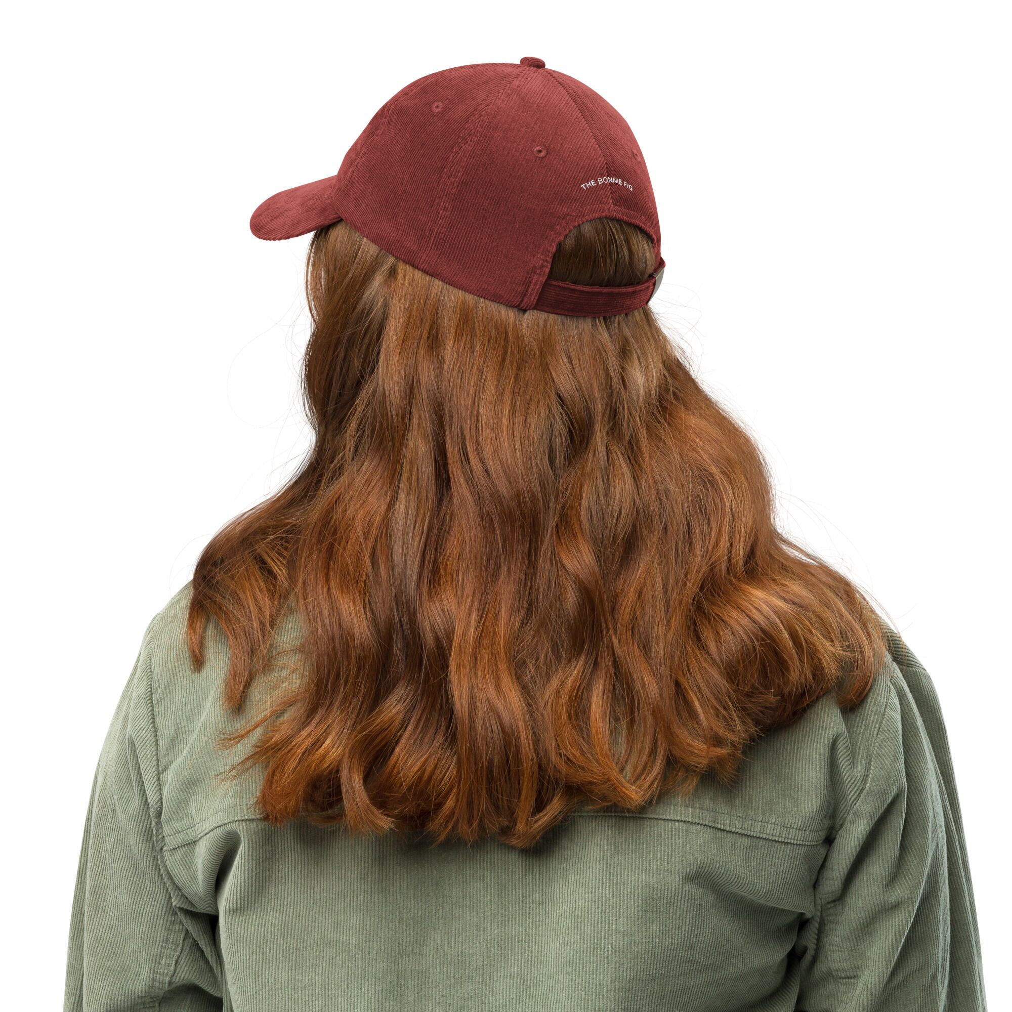 vintage corduroy cap burgundy back 650bdb318ec77